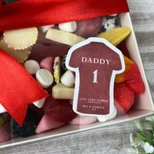 Load image into Gallery viewer, No.1 Daddy Personalised Sweet Box in Blue or Red