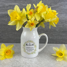 Load image into Gallery viewer, Teacher Jug - Thank you for helping me Grow - Daisy Wreath
