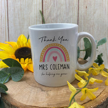 Load image into Gallery viewer, Thank You Teacher Rainbow Mug and Coaster