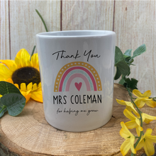 Load image into Gallery viewer, Thank You Teacher Rainbow Mug and Coaster