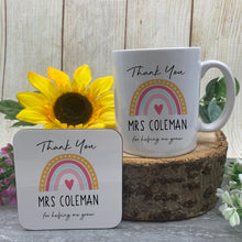 Load image into Gallery viewer, Thank You Teacher Rainbow Mug and Coaster