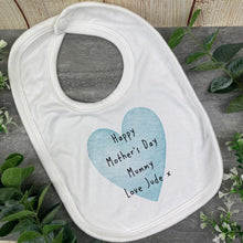 Load image into Gallery viewer, Personalised Happy Mothers Day Love Heart Baby Vest and Bib
