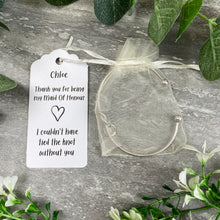 Load image into Gallery viewer, Maid Of Honour Knot Bangle With Initial Charm - Silver-3-The Persnickety Co