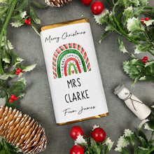 Load image into Gallery viewer, Merry Christmas - Personalised Rainbow Chocolate Bar
