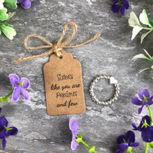 Load image into Gallery viewer, Sisters Like You Are Precious & Few Stretch Ring-6-The Persnickety Co