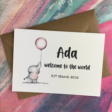 Load image into Gallery viewer, Personalised Welcome To The World Baby Girl Card-9-The Persnickety Co