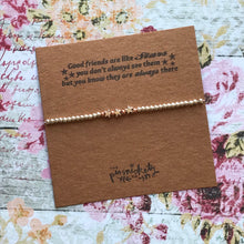 Load image into Gallery viewer, Charm Bracelet, Beaded Charm Bracelet, Good Friends are Like Stars, Star Charm, Silver Bracelet-The Persnickety Co
