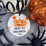 Load image into Gallery viewer, Personalised 1st Halloween Hanging Decoration-2-The Persnickety Co