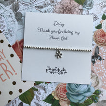 Load image into Gallery viewer, Beaded Charm Bracelet - Thank You For Being My Flower Girl-6-The Persnickety Co