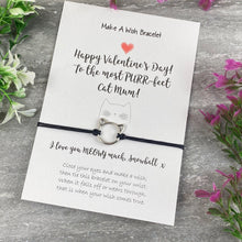 Load image into Gallery viewer, Happy Valentines Purr-Fect Cat Mum - Wish Bracelet-6-The Persnickety Co