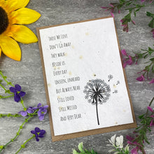 Load image into Gallery viewer, Those We Love Don't Go Away Plantable Seed Card