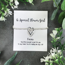 Load image into Gallery viewer, For A Special Flower Girl Beaded Charm Bracelet-The Persnickety Co