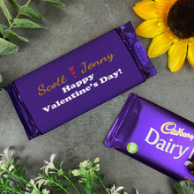 Load image into Gallery viewer, Personalised Valentine's Chocolate Bar