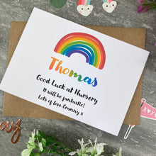 Load image into Gallery viewer, Good Luck At Nursery Rainbow Card-2-The Persnickety Co