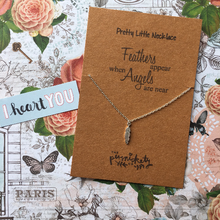 Load image into Gallery viewer, Feathers Appear When Angels Are Near Necklace-The Persnickety Co
