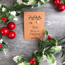 Load image into Gallery viewer, Nieces Like You Are Precious & Few Heart Earrings-8-The Persnickety Co