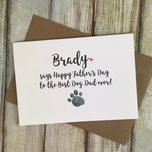 Load image into Gallery viewer, Personalised Happy Father's Day Best Dog Dad-2-The Persnickety Co
