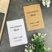 Load image into Gallery viewer, The Perfect Blend Heart Names 12x Wedding favours - Tea Bags