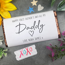 Load image into Gallery viewer, Happy First Father's Day Personalised Chocolate Bar