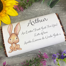 Load image into Gallery viewer, Easter Rabbit Personalised Chocolate Bar