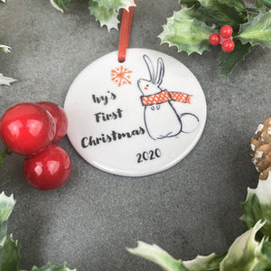 Personalised First Christmas Hanging Decoration-8-The Persnickety Co