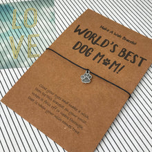 Load image into Gallery viewer, World's Best Dog Mum Wish Bracelet-3-The Persnickety Co