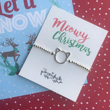 Load image into Gallery viewer, Meowy Christmas Beaded Bracelet-5-The Persnickety Co