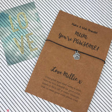 Load image into Gallery viewer, Mum You're Pawsome Personalised Bracelet-5-The Persnickety Co