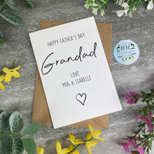 Load image into Gallery viewer, Personalised Happy Father's Day Grandad Card