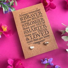 Load image into Gallery viewer, Always Remember, Heart Earrings-5-The Persnickety Co