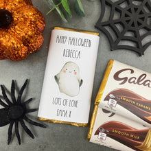 Load image into Gallery viewer, Ghost Happy Halloween - Personalised Chocolate Bar-The Persnickety Co
