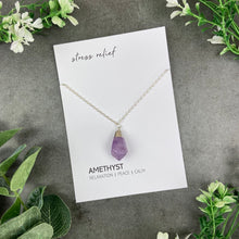 Load image into Gallery viewer, Amethyst Necklace - Stress Relief-The Persnickety Co
