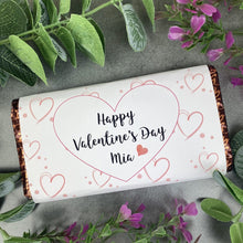 Load image into Gallery viewer, Love Heart Valentines Day Chocolate Bar