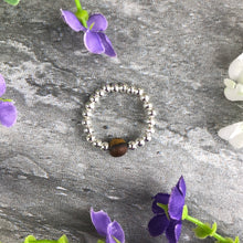 Load image into Gallery viewer, A Little Wish To Overcome Anxiety - Tiger Eye Stretch Ring-7-The Persnickety Co