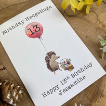 Load image into Gallery viewer, Birthday Hedgehugs - Personalised Card-6-The Persnickety Co