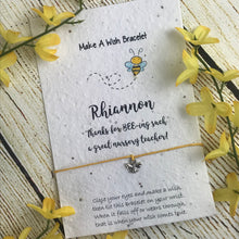 Load image into Gallery viewer, Nursery Teacher Wish Bracelet on Plantable Seed Card