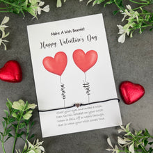 Load image into Gallery viewer, Happy Valentine's Day Balloon Names Wish Bracelet