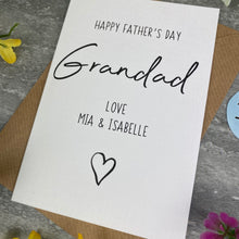 Load image into Gallery viewer, Personalised Happy Father's Day Grandad Card