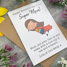 Load image into Gallery viewer, Mother's Day Super Mum Card
