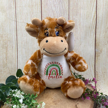 Load image into Gallery viewer, Personalised Christmas Teddy - Giraffe-The Persnickety Co
