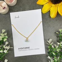 Load image into Gallery viewer, Dainty Crystal Necklace - Aventurine-The Persnickety Co