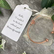 Load image into Gallery viewer, Wedding Knot Bangle With Initial Charm in Rose Gold-6-The Persnickety Co
