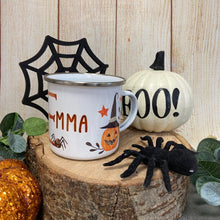 Load image into Gallery viewer, Personalised Halloween Enamel Mug