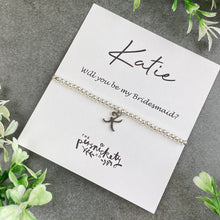 Load image into Gallery viewer, Bridesmaid Initial Beaded Bracelet-7-The Persnickety Co