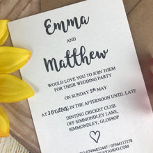 Load image into Gallery viewer, Personalised Wedding Invitation, Wedding Cards, Invitations, Party Invitations
