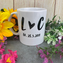 Load image into Gallery viewer, Personalised Couples Initial Mug