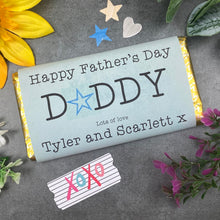 Load image into Gallery viewer, Happy Father's Day Daddy Personalised Chocolate Bar