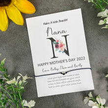 Load image into Gallery viewer, Happy Mother's Day Nana - Personalised Wish Bracelet For Nana