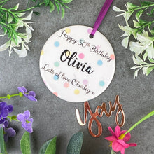 Load image into Gallery viewer, Personalised 30th Birthday Hanging Decoration-5-The Persnickety Co