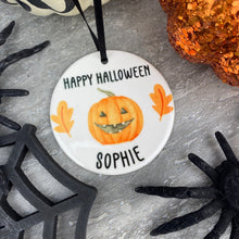 Load image into Gallery viewer, Happy Halloween Pumpkin Hanging Decoration